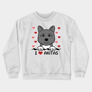 I Love Akitas Crewneck Sweatshirt